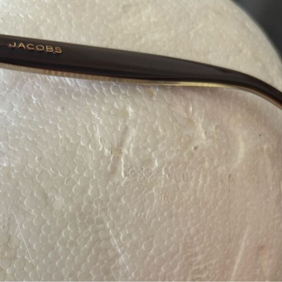 Marc Jacob’s logo glasses brown frames gold hardware classic eyewear cat eye - Picture 5 of 14